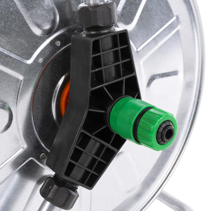 vidaXL Hose Reel Wall Mounted for 50 m 1/2" Hose Steel 6