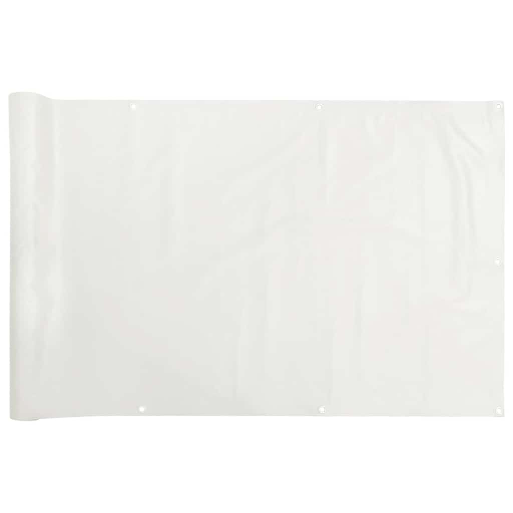 vidaXL Balcony Privacy Screen White 700x120 cm PVC 2