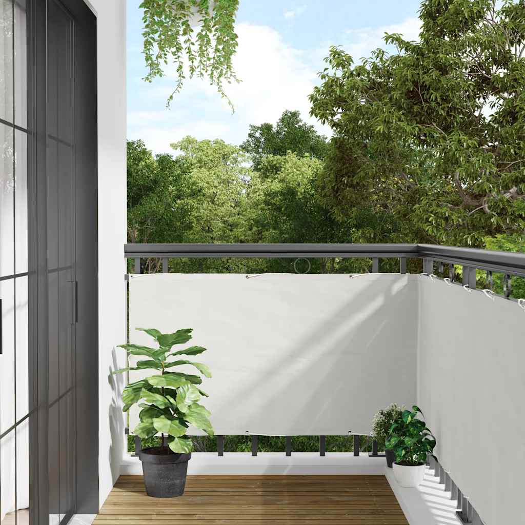 vidaXL Balcony Privacy Screen White 700x120 cm PVC 1