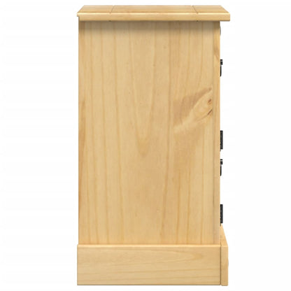 vidaXL Bedside Cabinet "Corona" 35x32,5x58 cm Solid Wood Pine 6