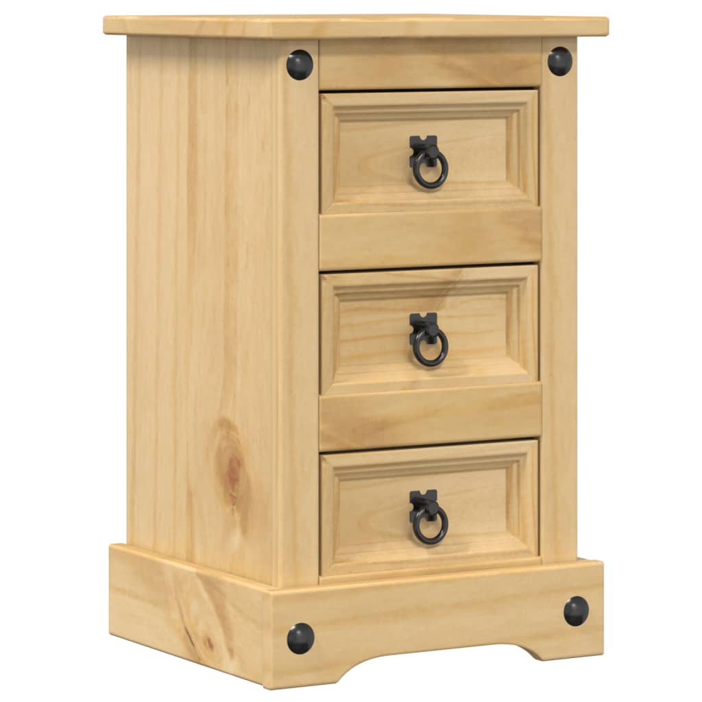 vidaXL Bedside Cabinet Corona 35x32.5x58 cm Solid Wood Pine 2
