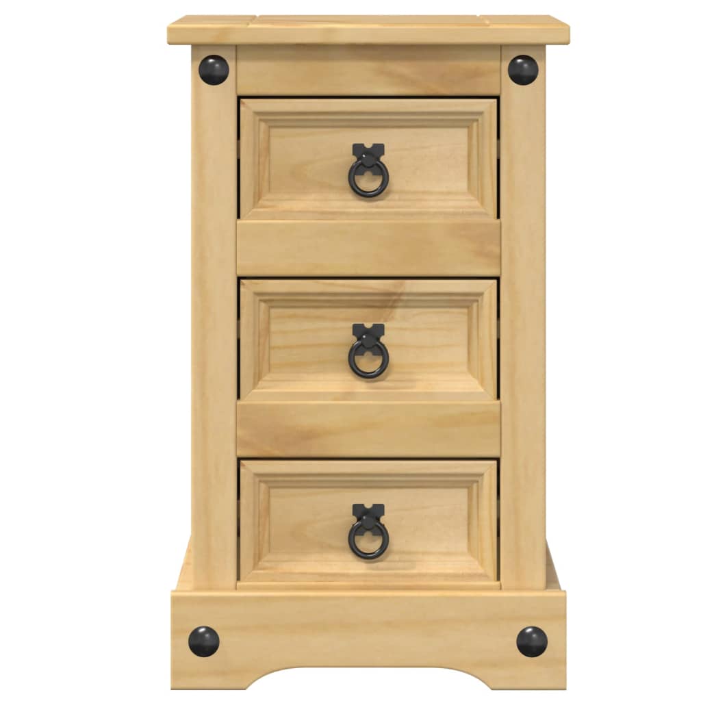 vidaXL Bedside Cabinet Corona 35x32.5x58 cm Solid Wood Pine 4
