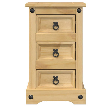 vidaXL Bedside Cabinet Corona 35x32.5x58 cm Solid Wood Pine 4