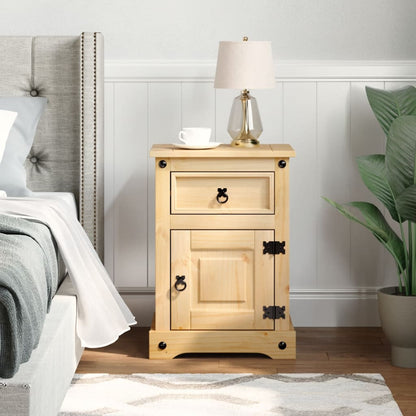 vidaXL Bedside Cabinet Corona 45x35x64 cm Solid Wood Pine 3