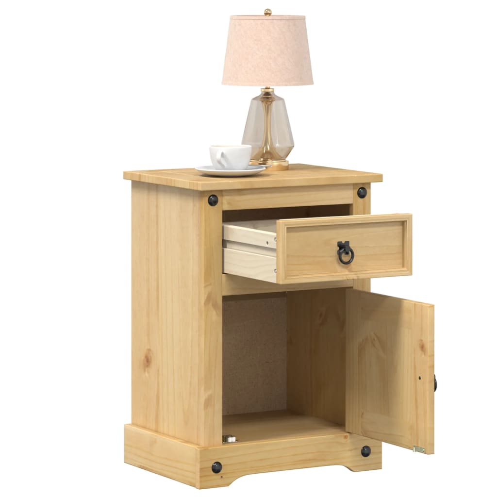 vidaXL Bedside Cabinet Corona 45x35x64 cm Solid Wood Pine 1