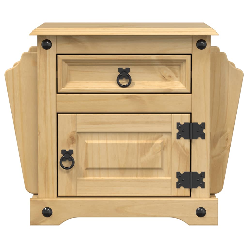 vidaXL Bedside Cabinet Corona 45x35x47.5 cm Solid Wood Pine 4