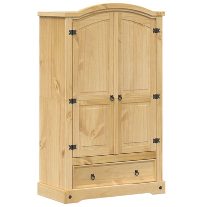 vidaXL Wardrobe "Corona" 101x52x170 cm Solid Wood Pine 2