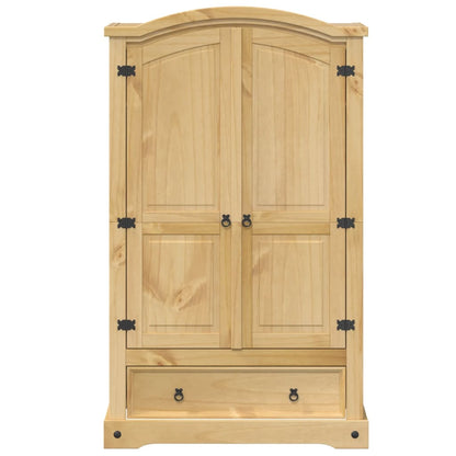 vidaXL Wardrobe "Corona" 101x52x170 cm Solid Wood Pine 4