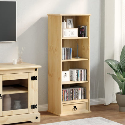 vidaXL CD Cabinet "Corona" 40x30x110 cm Solid Wood Pine 3