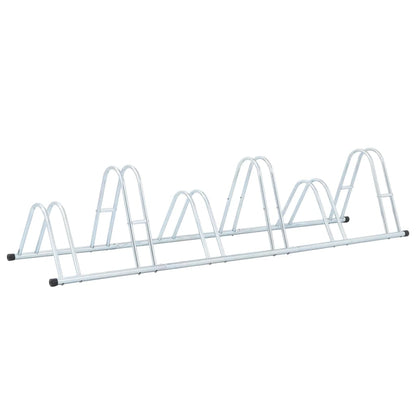 vidaXL Bicycle Stand for 6 Bikes Floor Freestanding Galvanised Steel 1