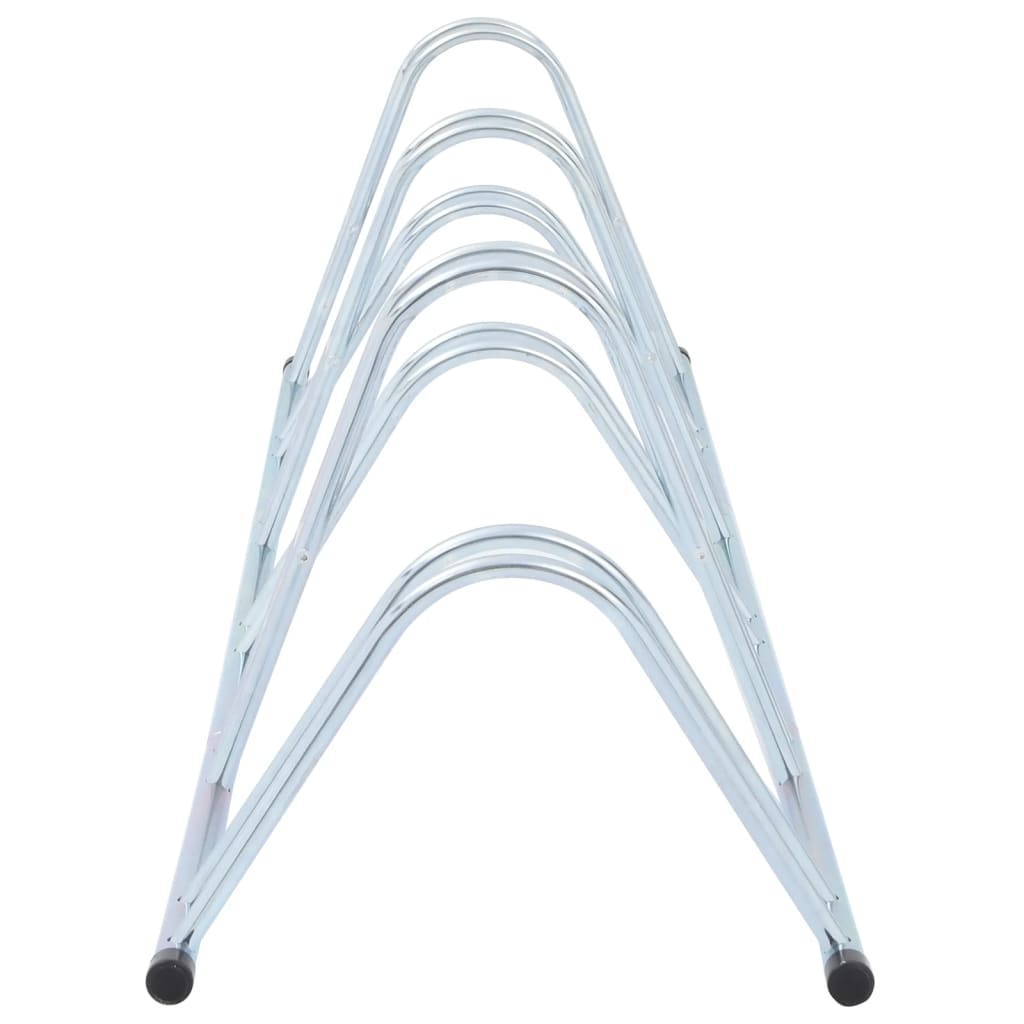 vidaXL Bicycle Stand for 6 Bikes Floor Freestanding Galvanised Steel 4