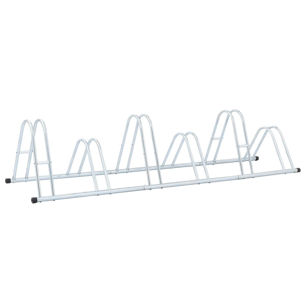 vidaXL Bicycle Stand for 6 Bikes Floor Freestanding Galvanised Steel 5