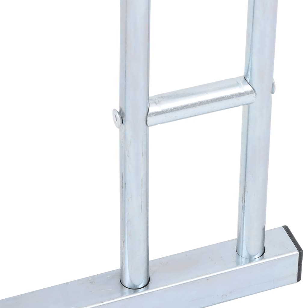 vidaXL Bicycle Stand for 4 Bikes Floor Freestanding Galvanised Steel 6