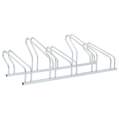 vidaXL Bicycle Stand for 5 Bikes Floor Freestanding Galvanised Steel 1