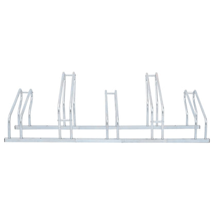 vidaXL Bicycle Stand for 5 Bikes Floor Freestanding Galvanised Steel 3