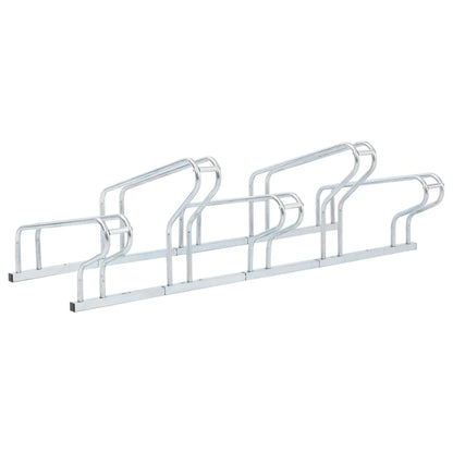 vidaXL Bicycle Stand for 5 Bikes Floor Freestanding Galvanised Steel 5