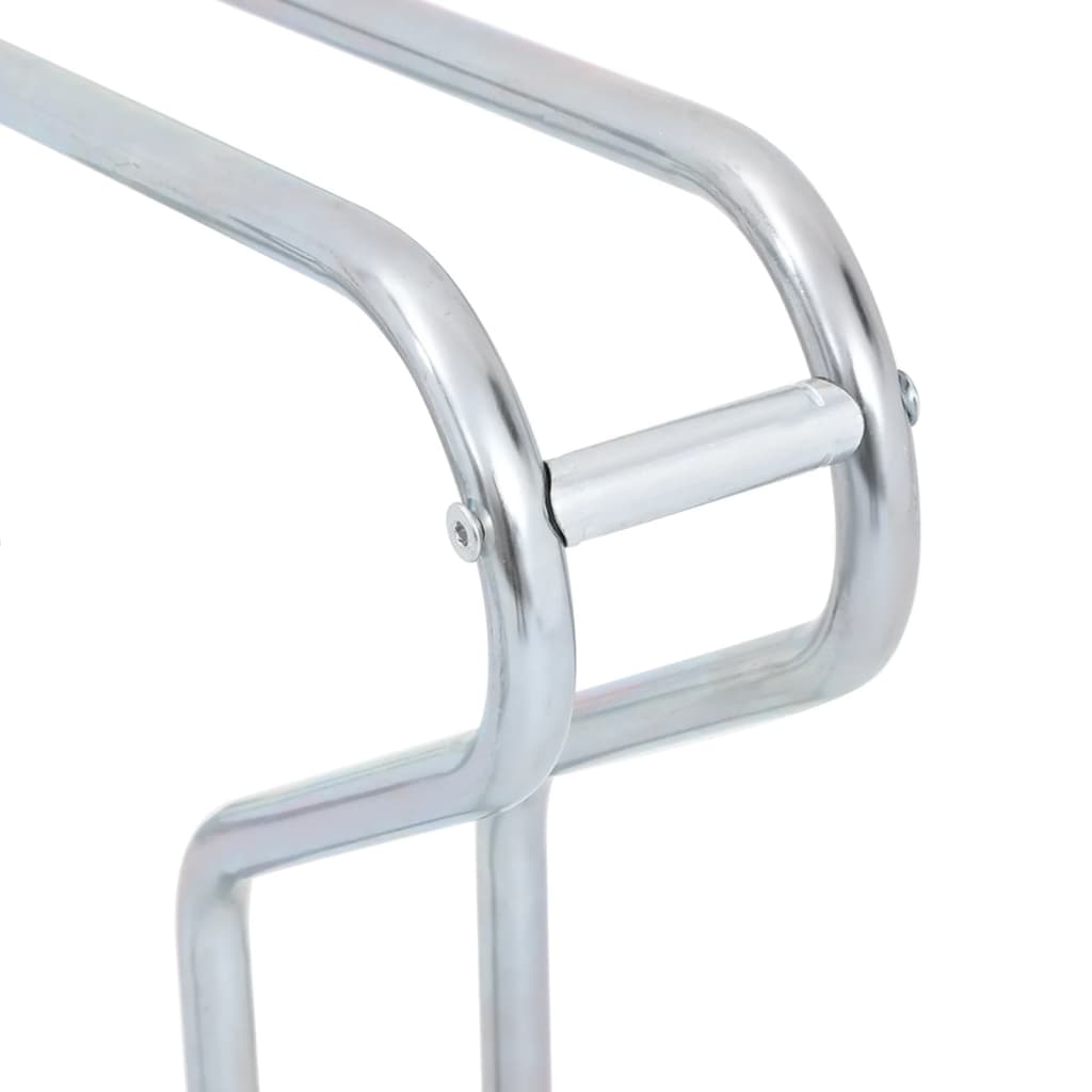 vidaXL Bicycle Stand for 5 Bikes Floor Freestanding Galvanised Steel 6
