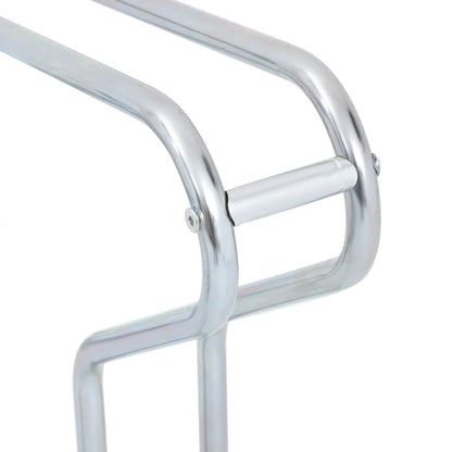 vidaXL Bicycle Stand for 5 Bikes Floor Freestanding Galvanised Steel 6