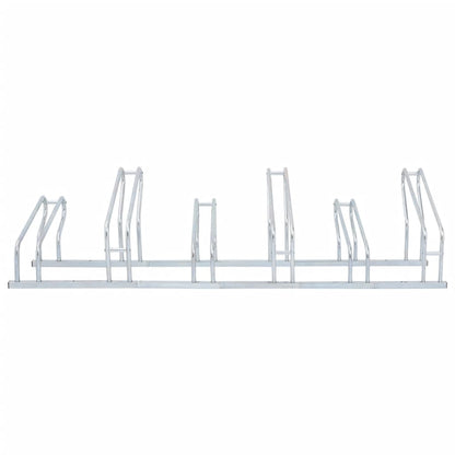 vidaXL Bicycle Stand for 6 Bikes Floor Freestanding Galvanised Steel 3