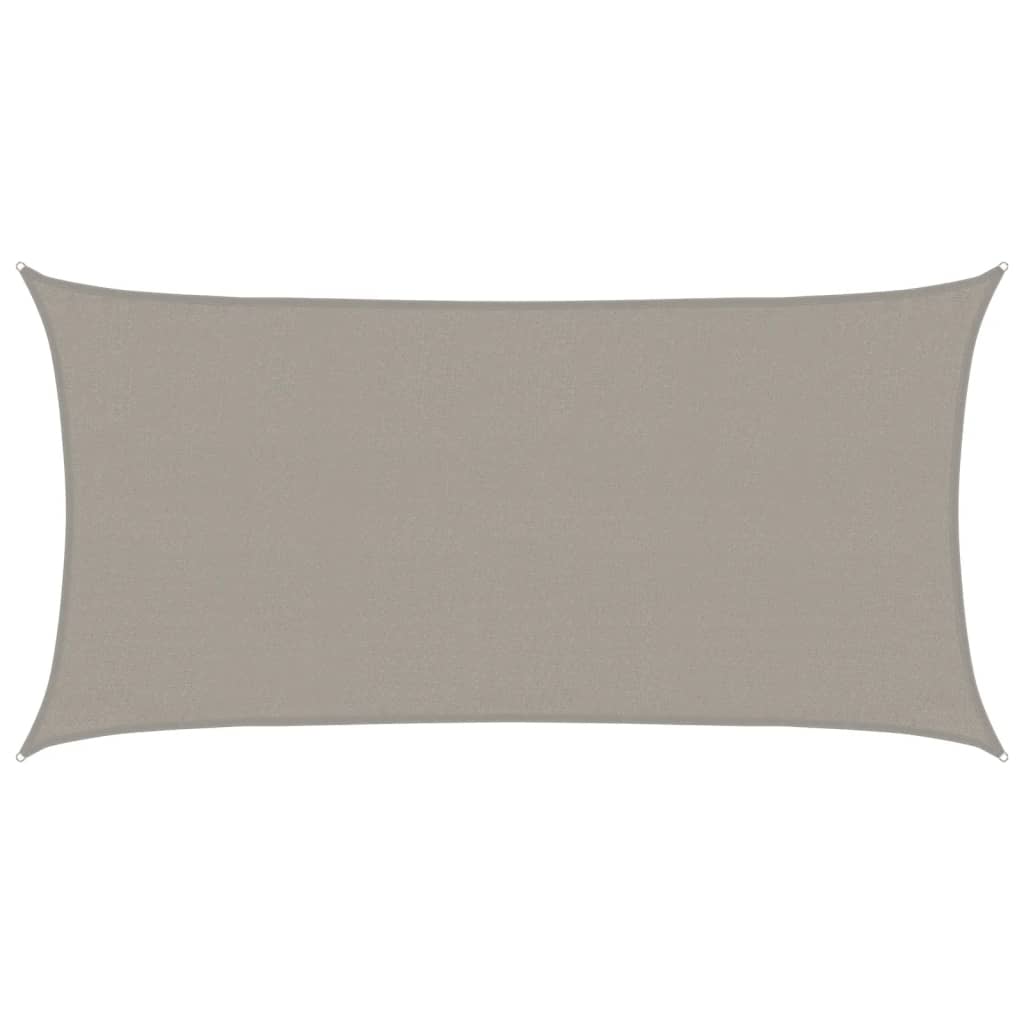 vidaXL Sunshade Sail 160 g/m² Rectangular Light Grey 3x6 m HDPE 2