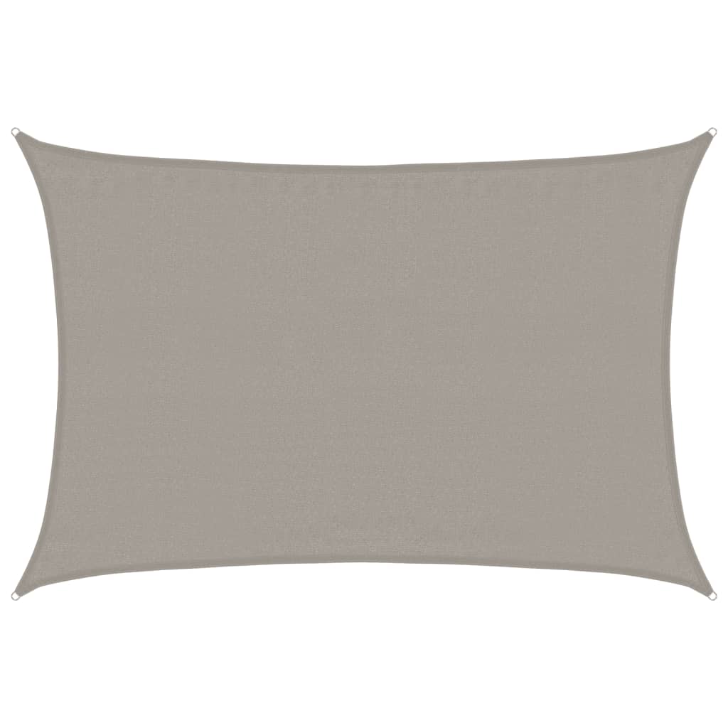 vidaXL Sunshade Sail 160 g/m² Rectangular Light Grey 3.5x5 m HDPE 2