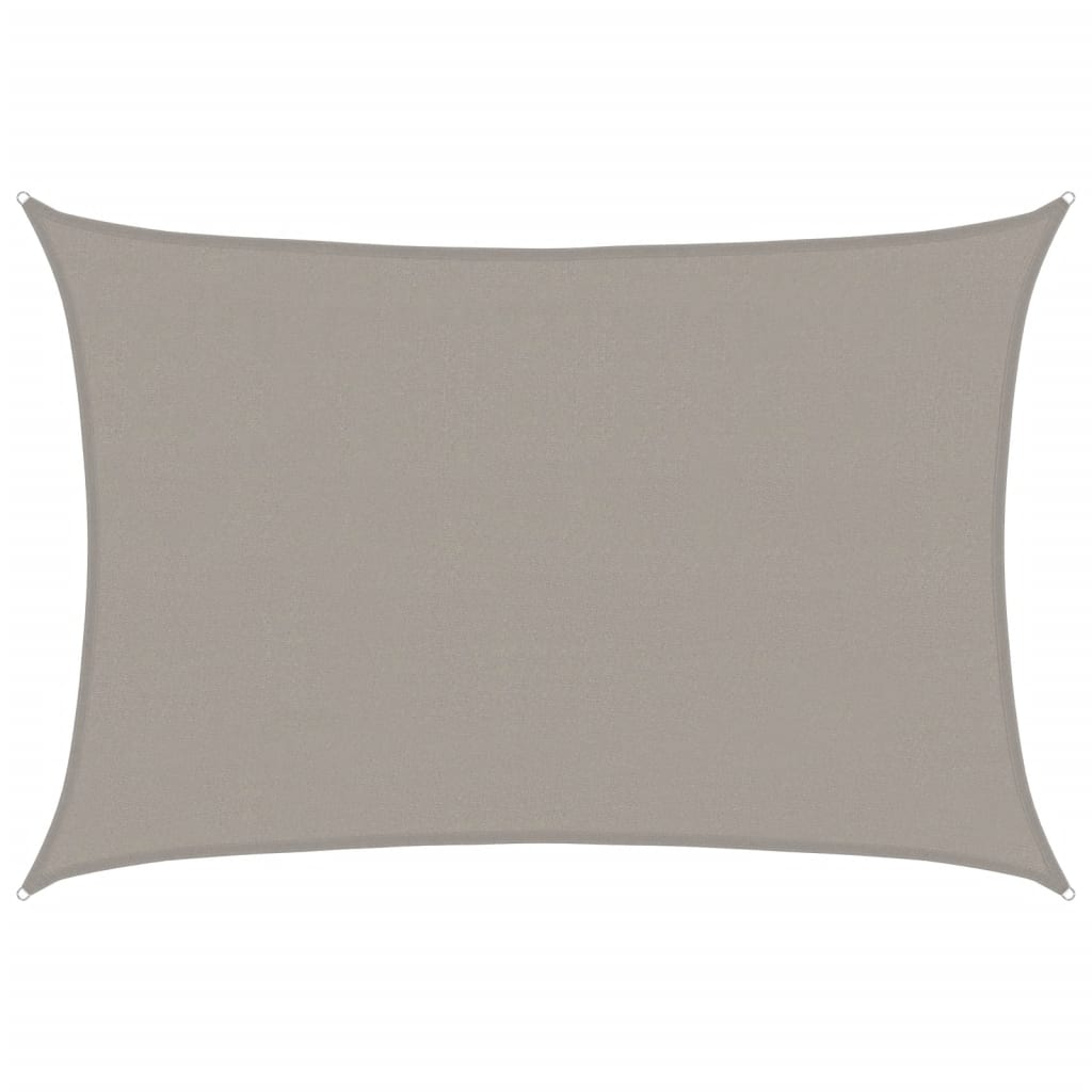 vidaXL Sunshade Sail 160 g/m² Rectangular Light Grey 4x5 m HDPE 2