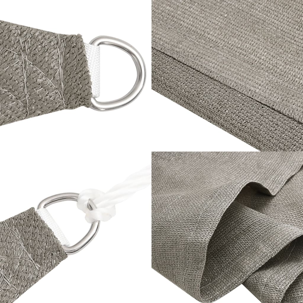vidaXL Sunshade Sail 160 g/m² Rectangular Light Grey 4x5 m HDPE 6