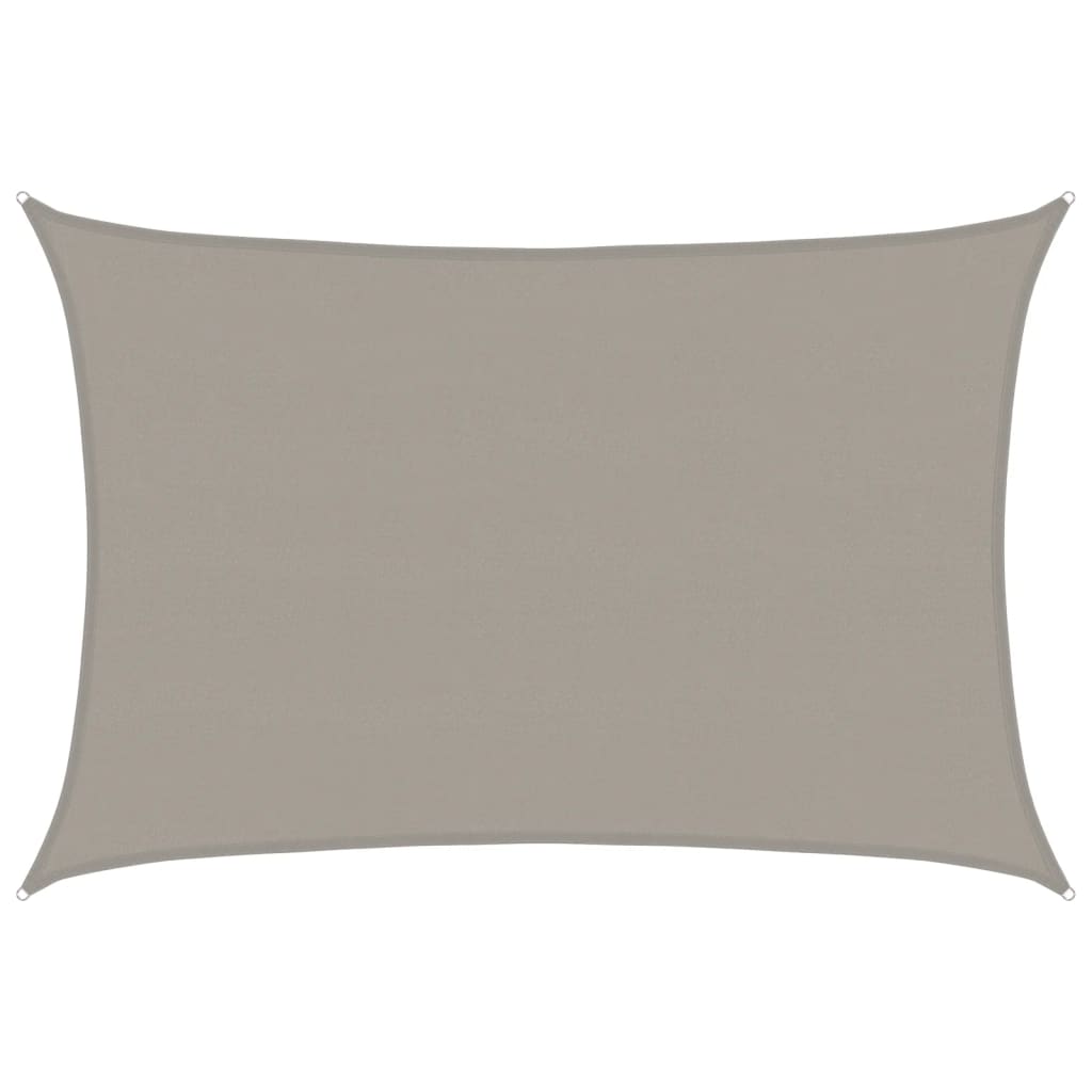 vidaXL Sunshade Sail 160 g/m² Rectangular Light Grey 5x6 m HDPE 2
