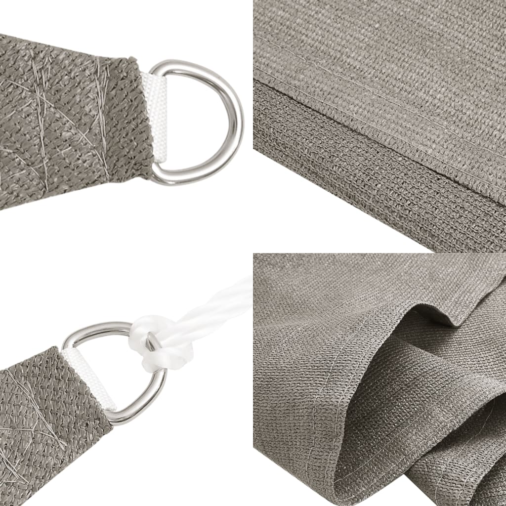 vidaXL Sunshade Sail 160 g/m² Rectangular Light Grey 5x6 m HDPE 5