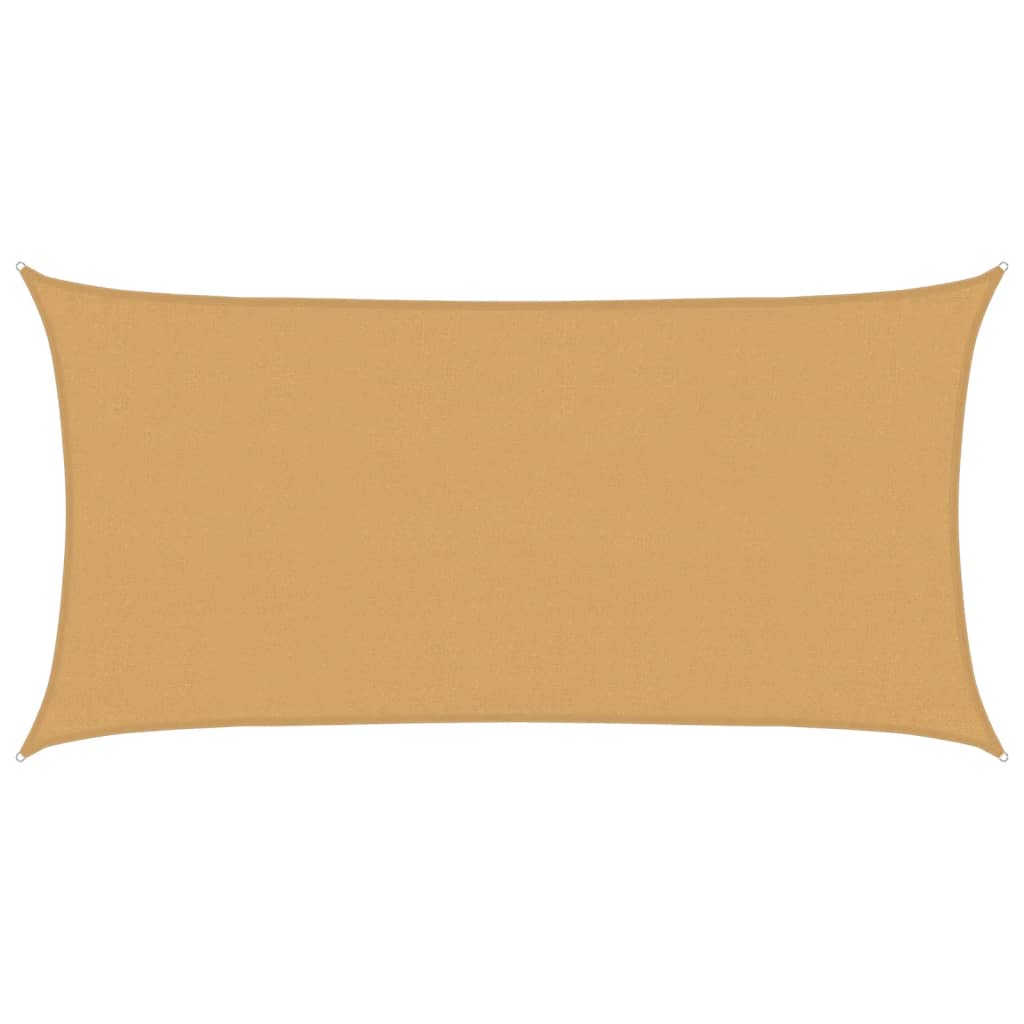 vidaXL Sunshade Sail 160 g/m² Rectangular Sand 3x6 m HDPE 2