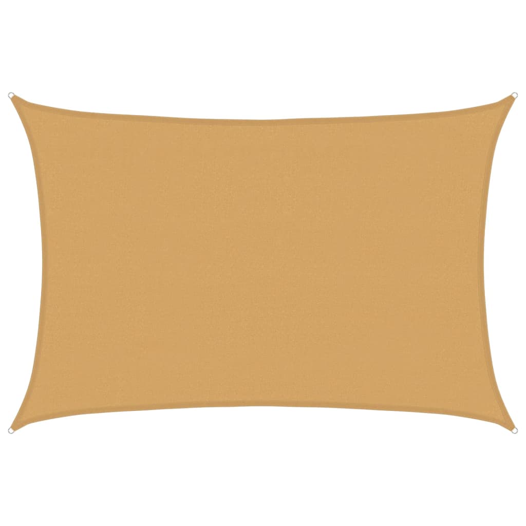 vidaXL Sunshade Sail 160 g/m² Rectangular Sand 4x6 m HDPE 2