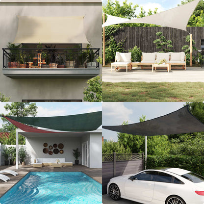 vidaXL Sunshade Sail 160 g/m² Rectangular Sand 4x6 m HDPE 1