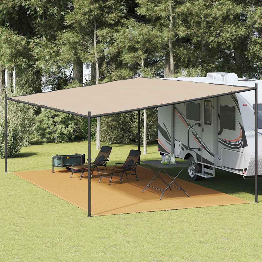 vidaXL Tent Carpet Sand 400x700 cm HDPE 1