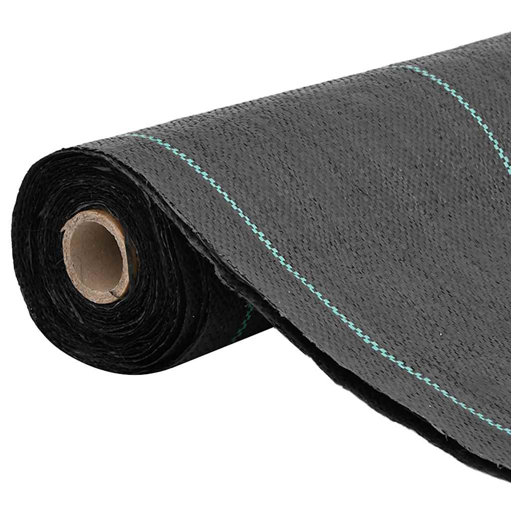 vidaXL Weed Membrane Black 1.5x100 m PP 2