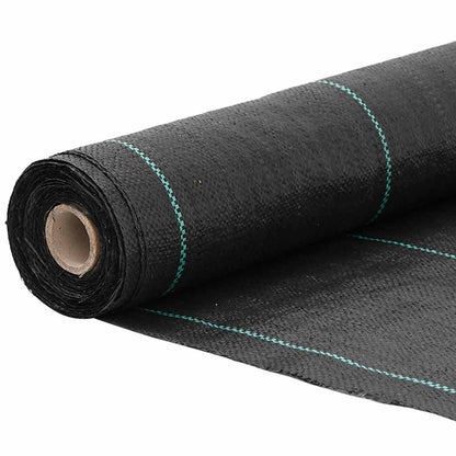 vidaXL Weed Membrane Black 1.5x100 m PP 3