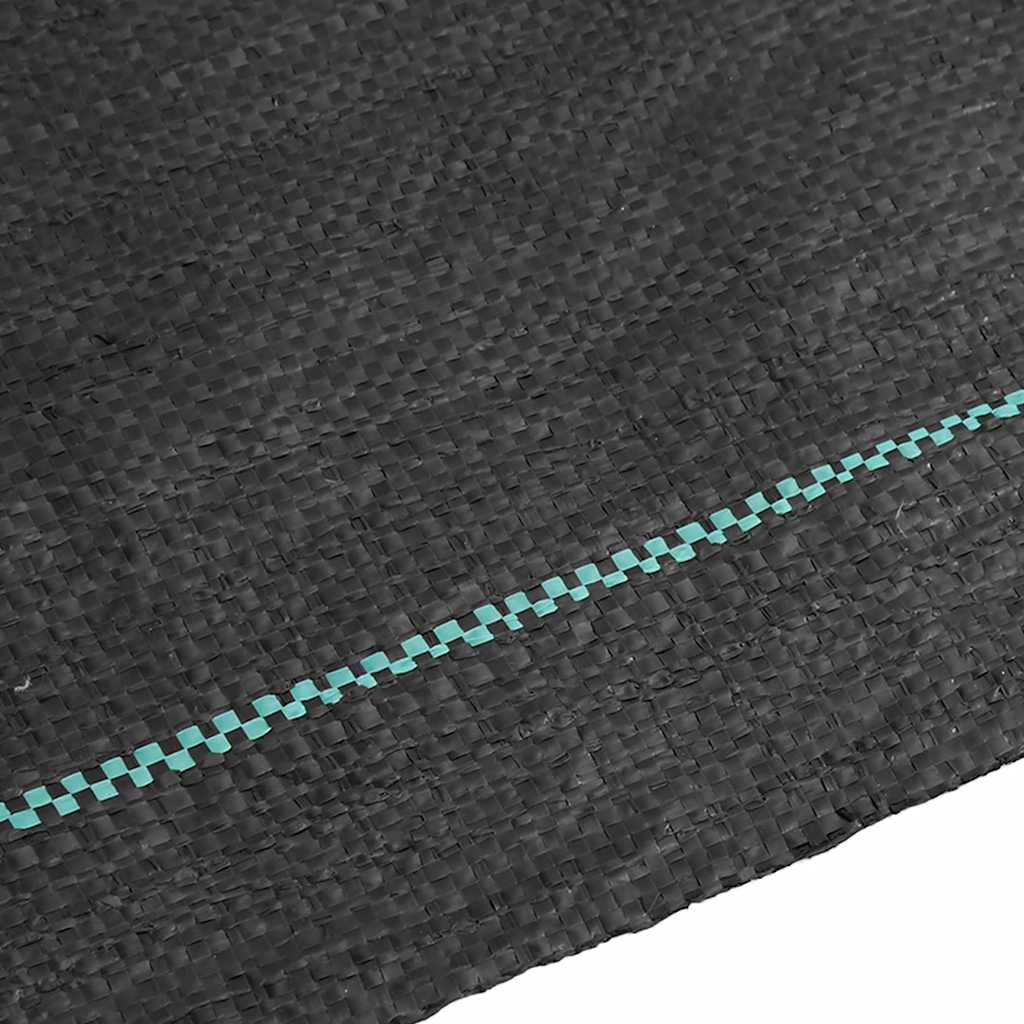 vidaXL Weed Membrane Black 1.5x100 m PP 4