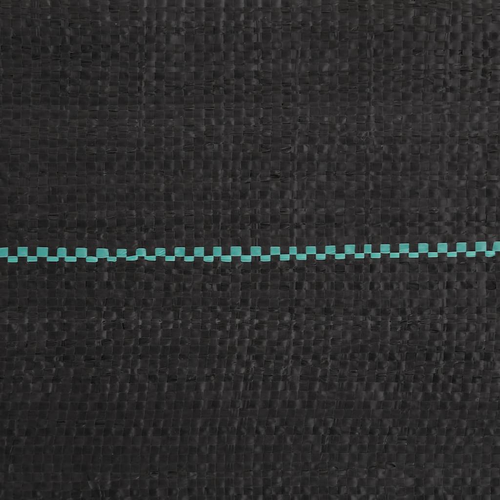 vidaXL Weed Membrane Black 1.5x100 m PP 5