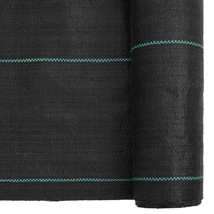 vidaXL Weed Membrane Black 1.5x100 m PP 6