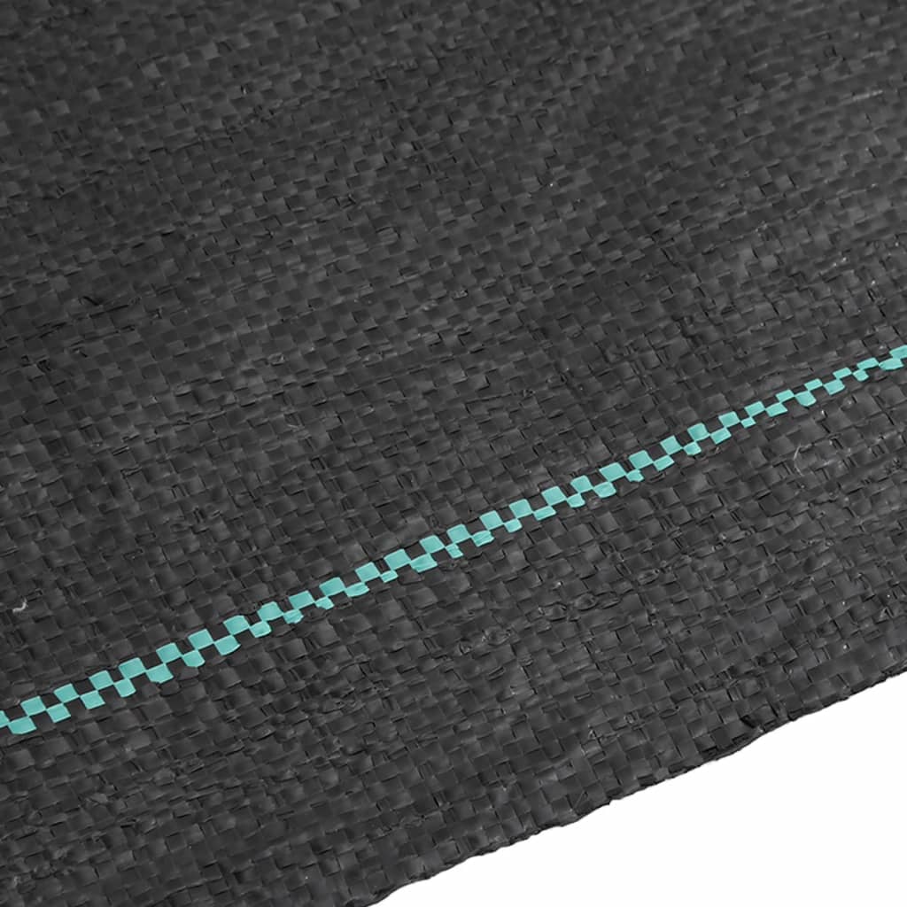 vidaXL Weed Membrane Black 1.5x100 m PP 4
