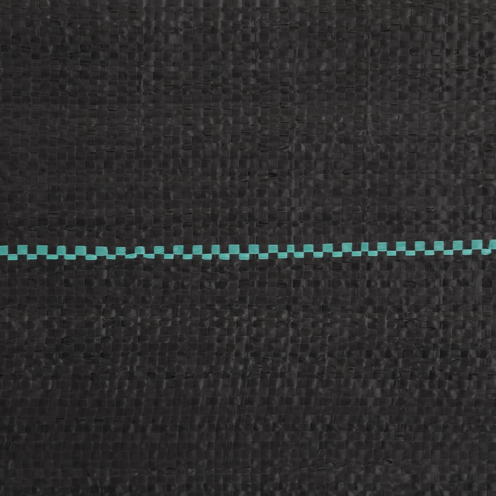 vidaXL Weed Membrane Black 1.5x100 m PP 5