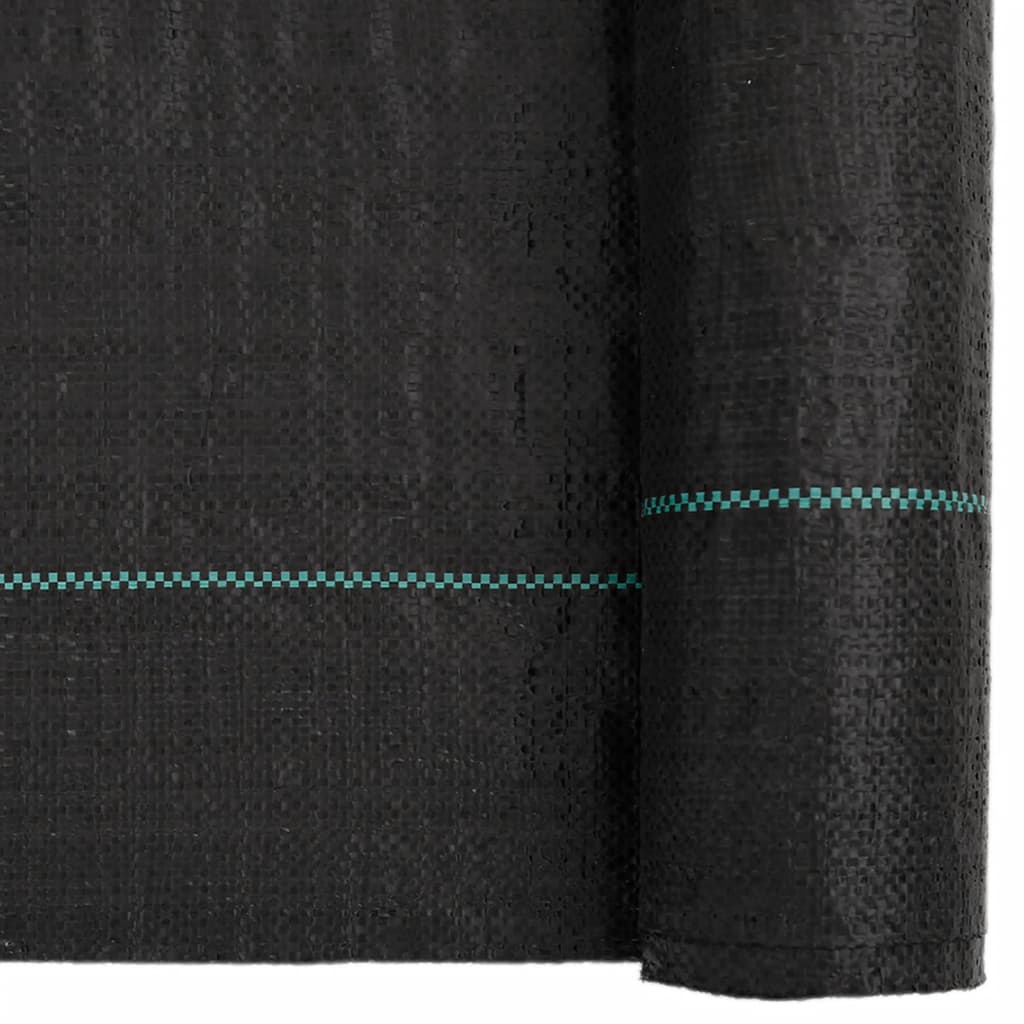 vidaXL Weed Membrane Black 4x25 m PP 6