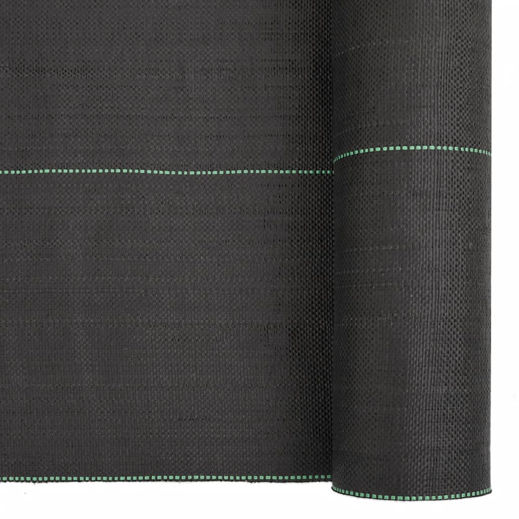 vidaXL Weed Membrane Black 1.5x25 m PP 6