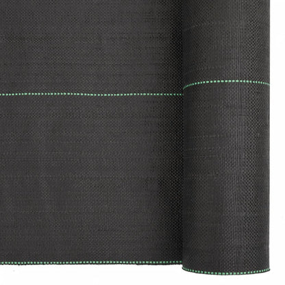 vidaXL Weed Membrane Black 1.5x25 m PP 6