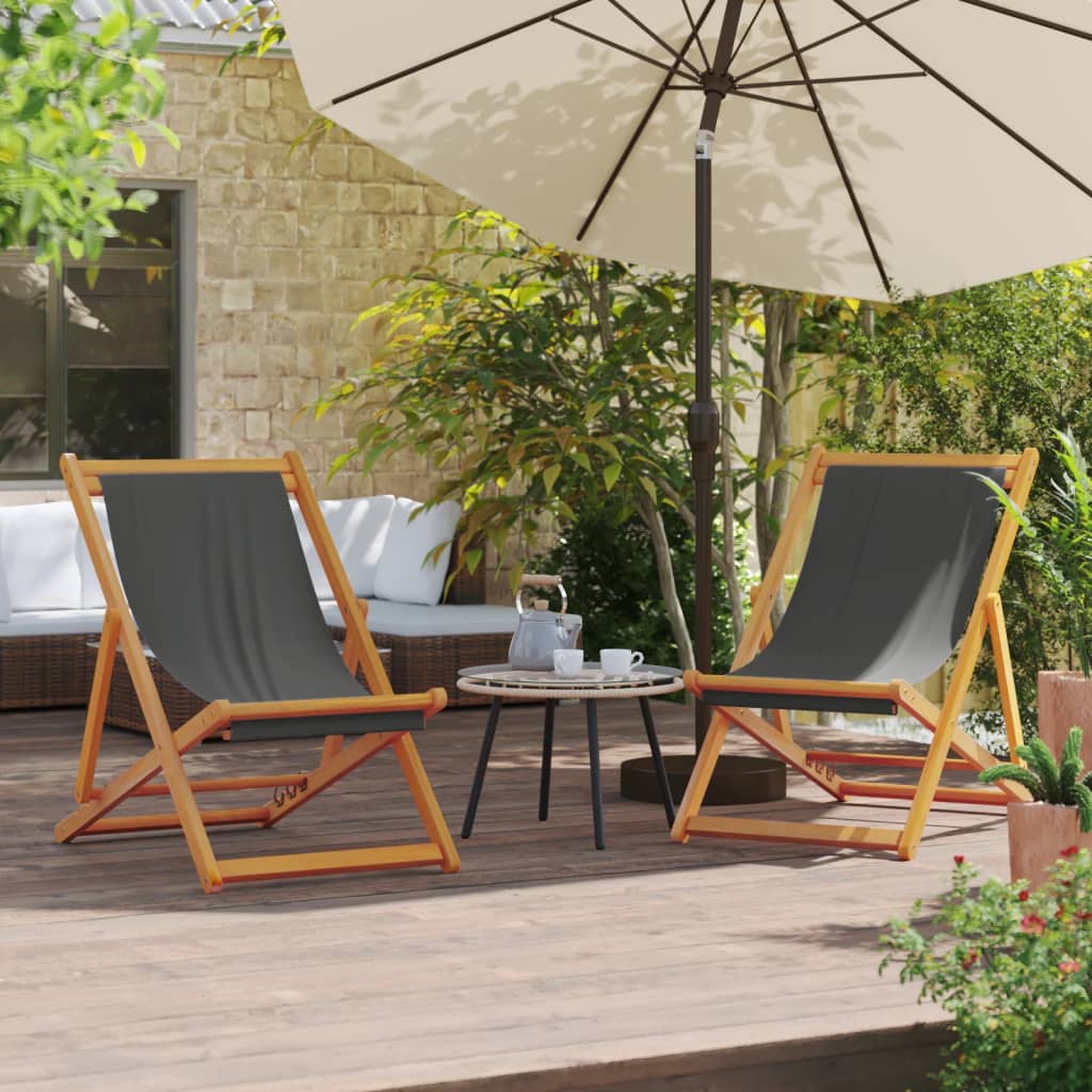 vidaXL Folding Chairs Fabric without Armrest