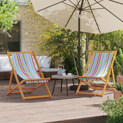 vidaXL Folding Chairs Fabric without Armrest