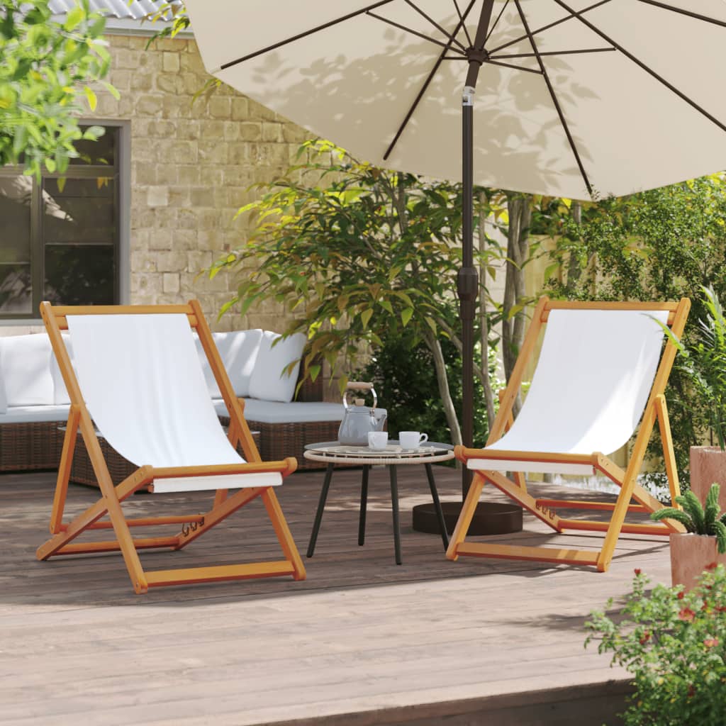 vidaXL Folding Chairs Fabric without Armrest