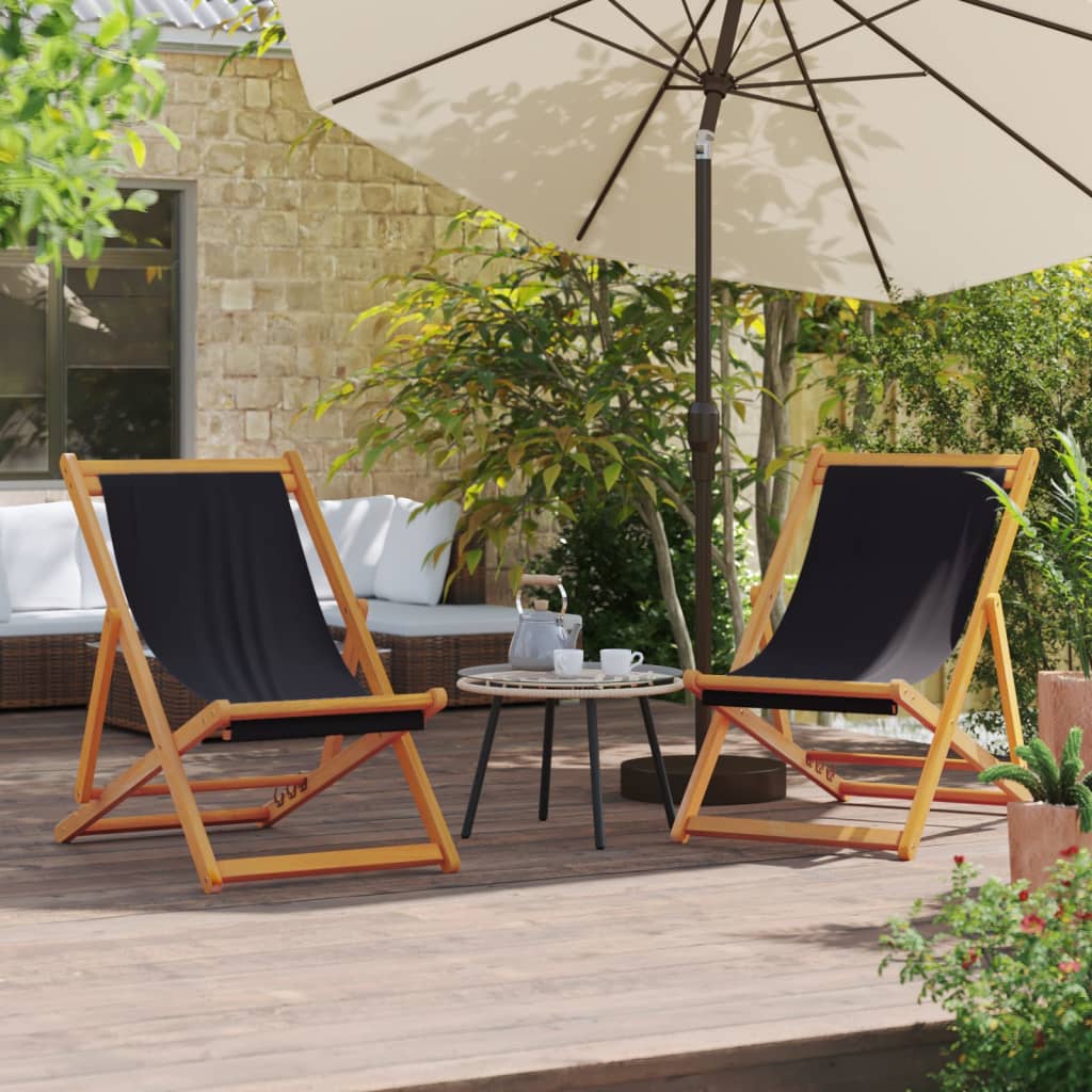 vidaXL Folding Chairs Fabric without Armrest