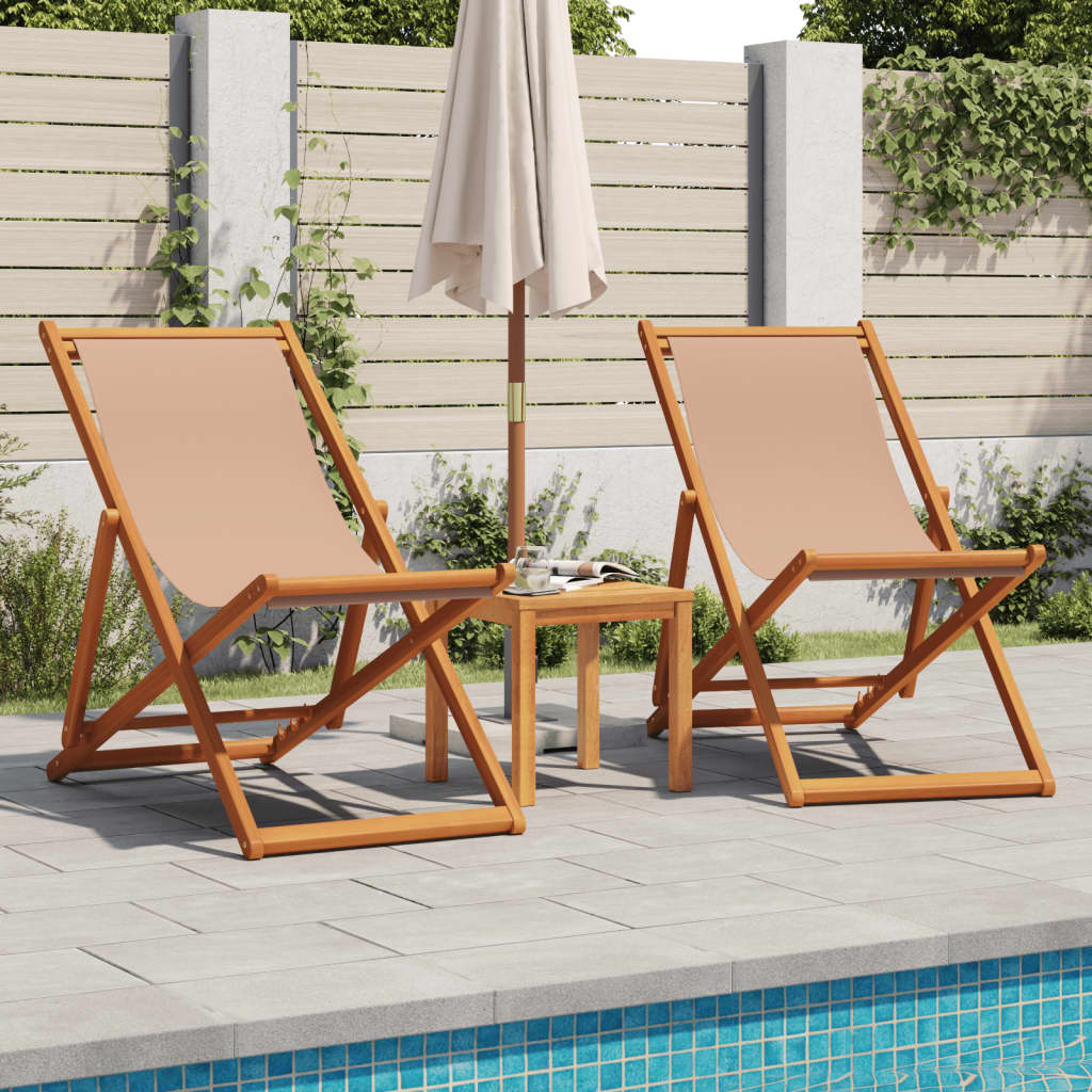 vidaXL Folding Chairs Fabric without Armrest
