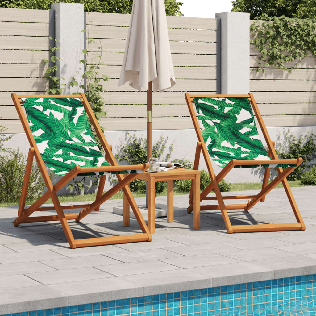vidaXL Folding Chairs Fabric without Armrest