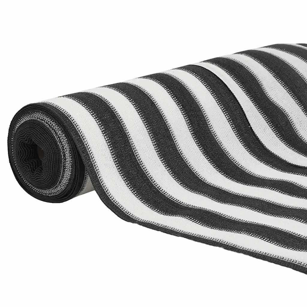 vidaXL Privacy Net Anthracite and White 2x25 m HDPE 150 g/m² 3